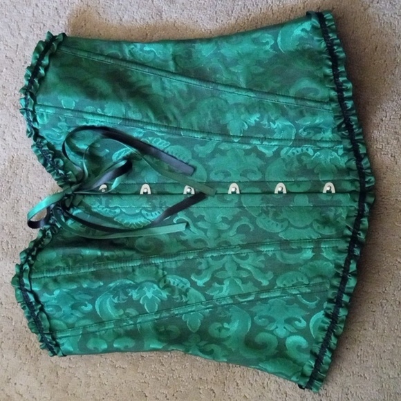 No Brand Other - ***NWOT*** SATINY GREEN CORSET SIZE M